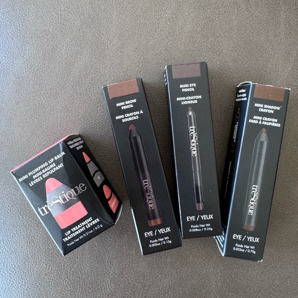 🆕 never used treStiQue lip and eye makeup set, 4 pieces 💋